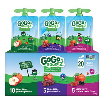 GoGo SqueeZ Assortiment de gourdes de compote de fruits