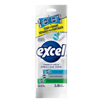 Excel Gomme sans sucre saveurs assorties