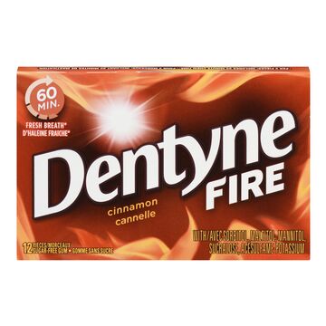 Dentyne Fire gomme sans sucre, cannelle
