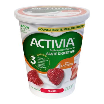 Activia Yogourt probiotique sans lactose aux fraises 2,2 %