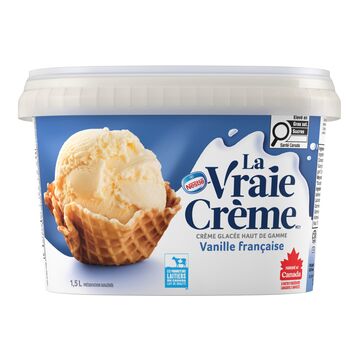 La vraie crème Crème glacée à saveur de vanille française