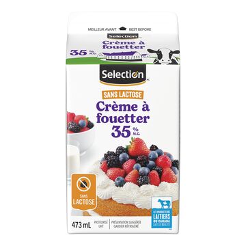 Selection Crème à fouetter sans lactose 35%