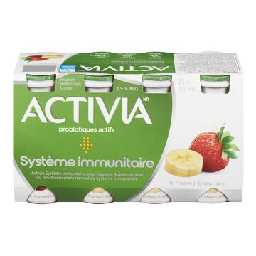Activia Yogourt à boire à saveur de fraise et banane 1,5 %