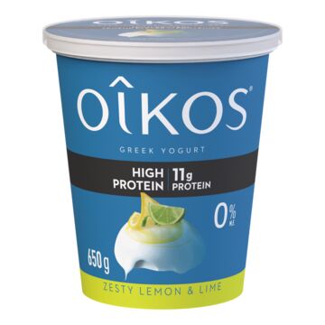 Oikos Yogourt grec citron et lime zestés 0 %