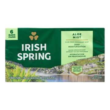 Irish Spring Savon en barre au parfum de brume d'aloès