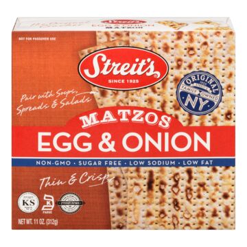 Streit's Matzo à saveur d'oeufs et oignons