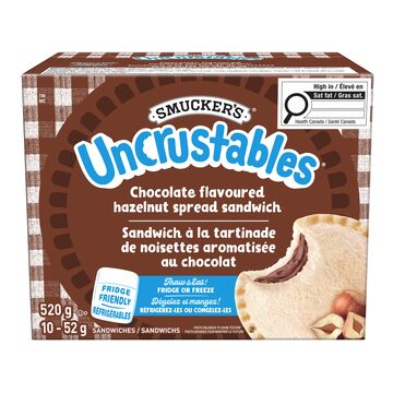 Smucker's Sandwichs à la tartinade de noisette aromatisée au chocolat surgelés