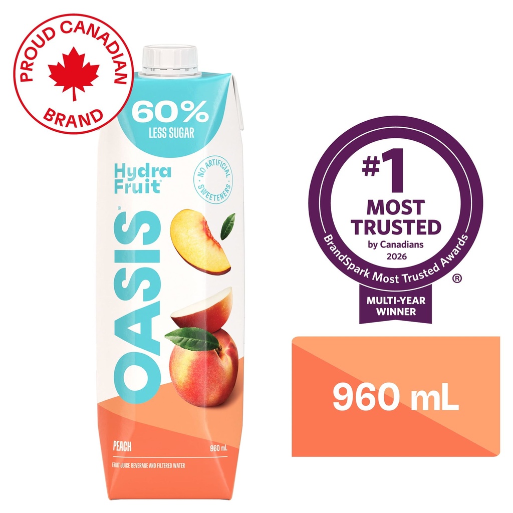 Oasis HydraFruit Boisson aux Pêches 960 ml