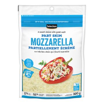 Selection Fromage mozzarella partiellement écrémé râpé