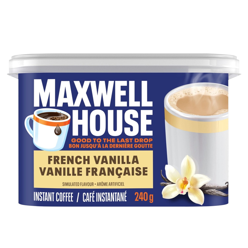 Maxwell House Mélange Instantané De Café Vanille Française, Bidon