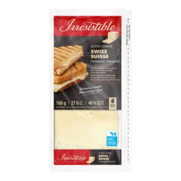 Irrésistible Tranches de fromage suisse sans lactose