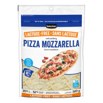 Selection Fromage pizza mozzarella râpé sans lactose