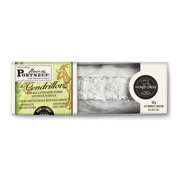 Alexis de Portneuf Fromage de chèvre cendré à pâte demi-ferme affiné en surface