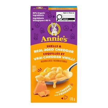 Annie's Macaroni au fromage pâtes coquilles et cheddar fort viellli