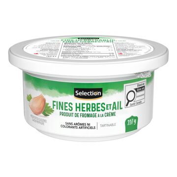 Selection Fromage à la crème à l'ail et aux fines herbes