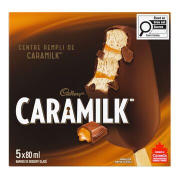Cadbury Barre de crème glacée au chocolat et caramel