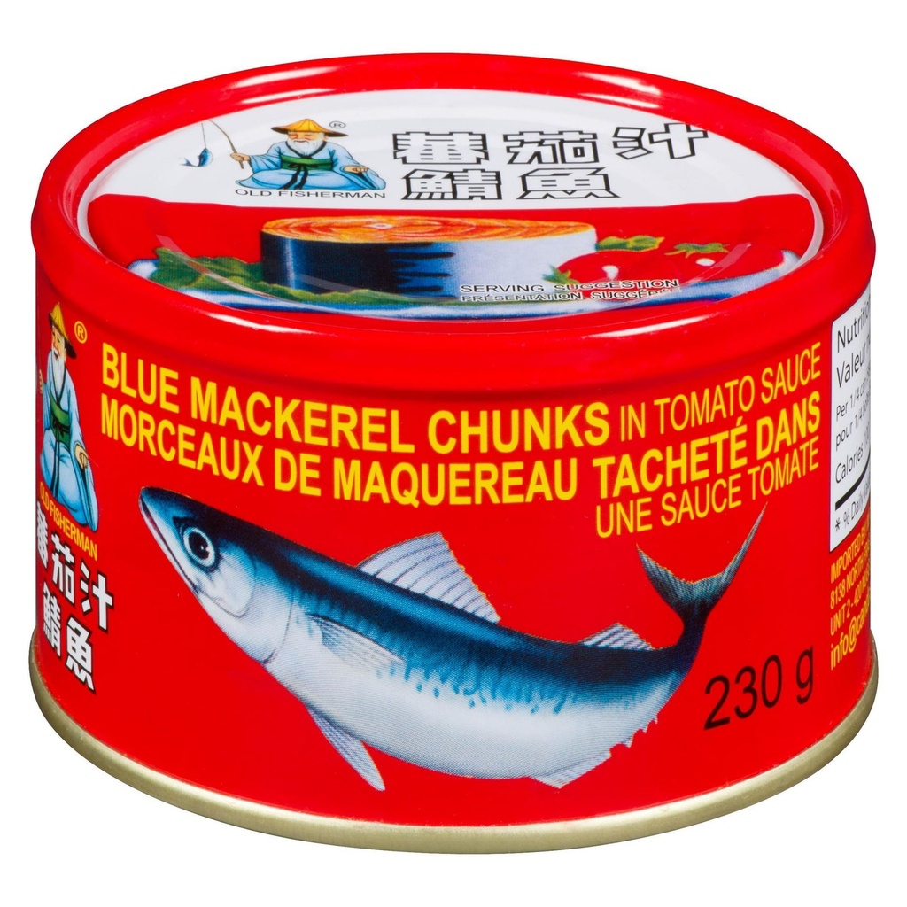 Morceaux de maquereau bleu Old Fisherman à la sauce tomate 230 g
