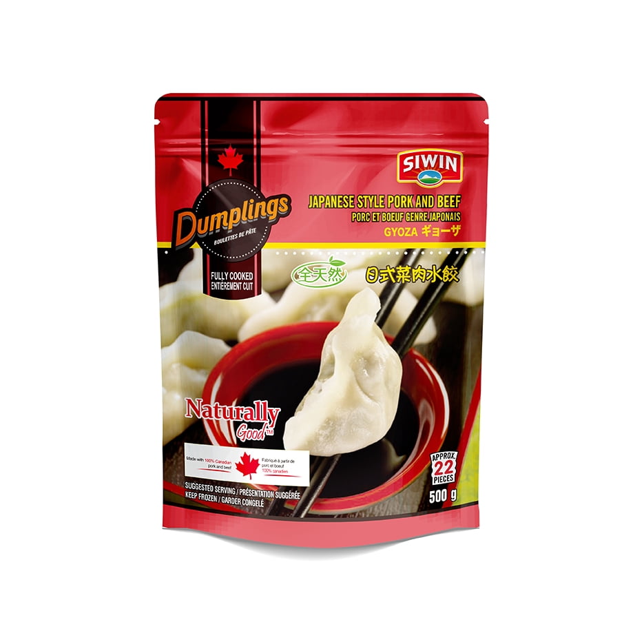 Raviolis Surgelés Siwin au Porc et au Bœuf, Style Japonais — Saveur Authentique et Commodité Moderne 500g
