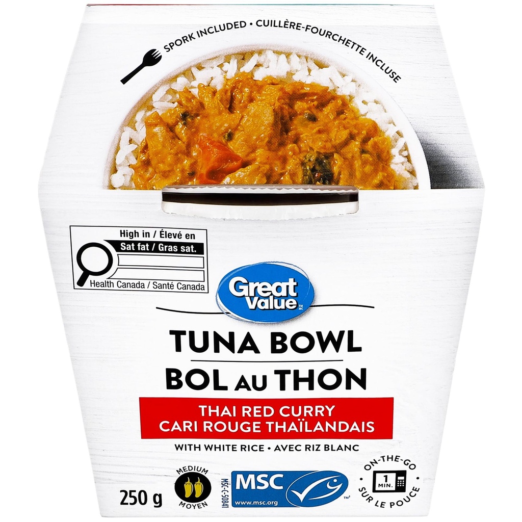 Bol au thon Cari rouge thaïlandais Great Value