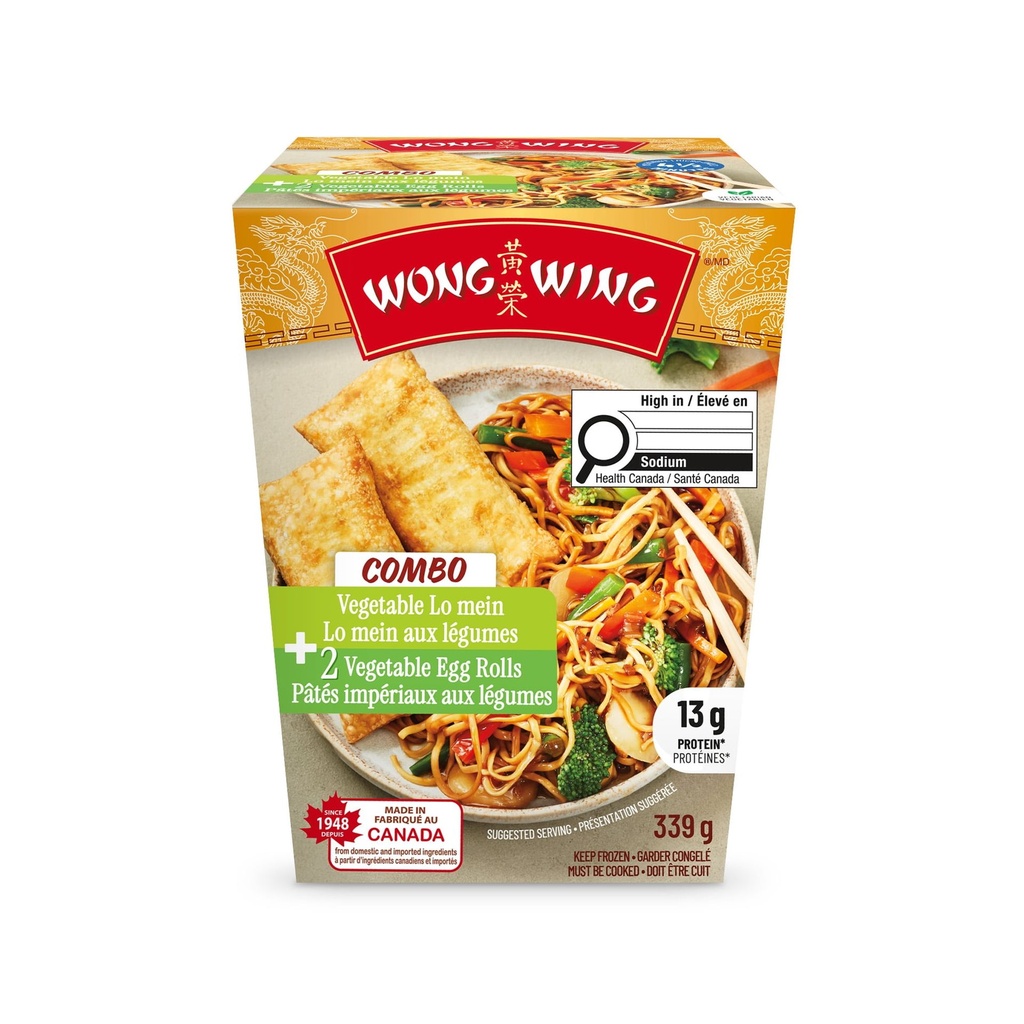 Wong Wing Combo Nouilles Lo Mein & Pâtés impériaux WW Combo Nouilles Lo Mein & Pâtés impériaux