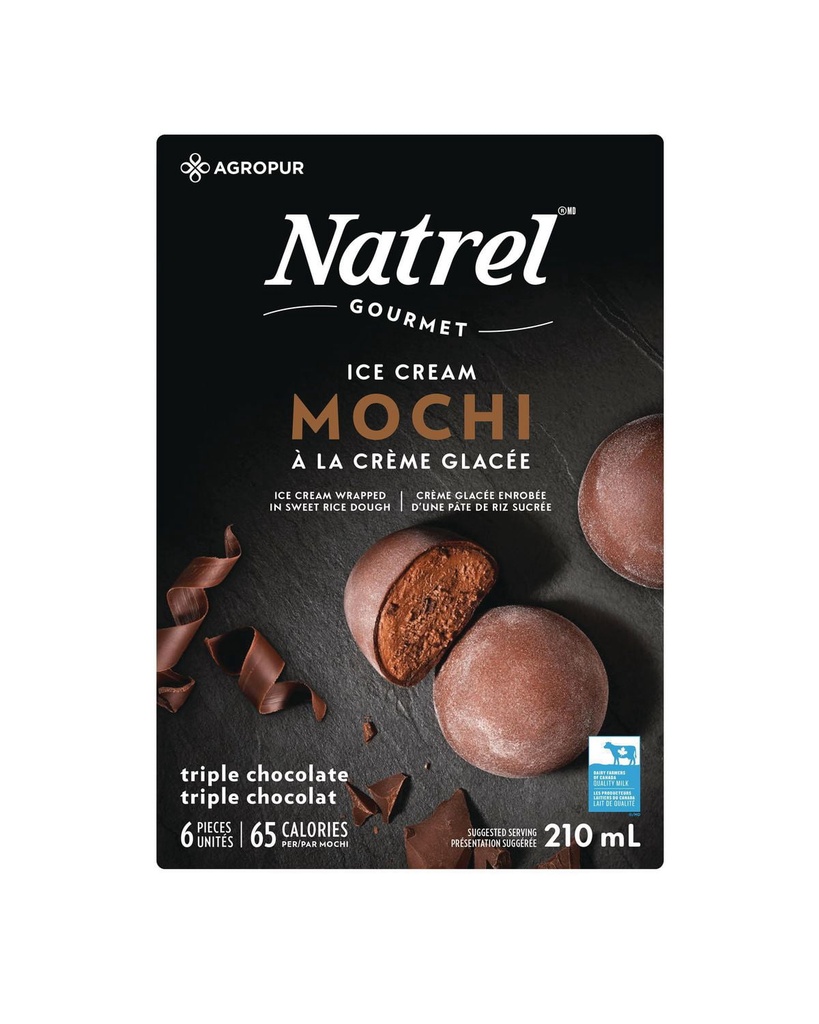 Natrel Mochi à la Crème Glacée Triple Chocolat 6 x 35 ml