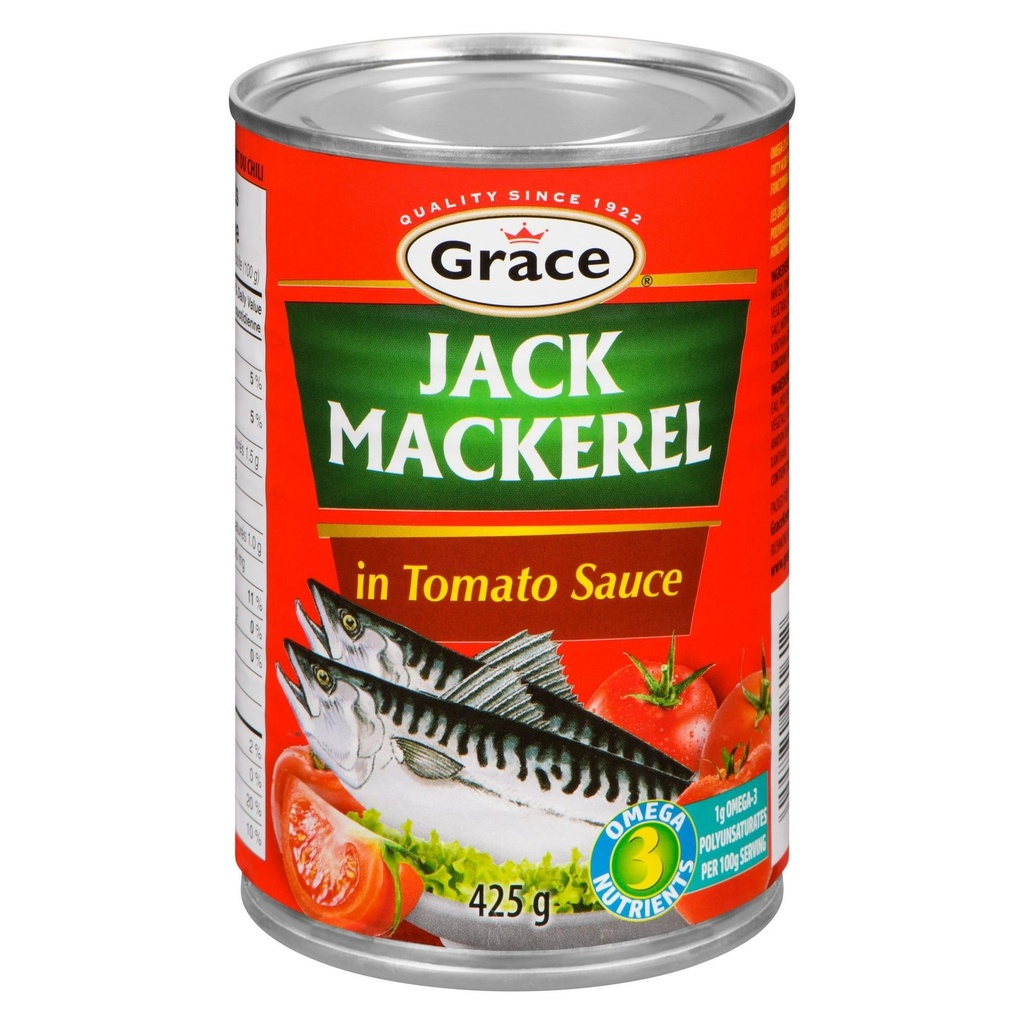 Grace Jack Maquereau Sauce De Tomate, 425ml Can