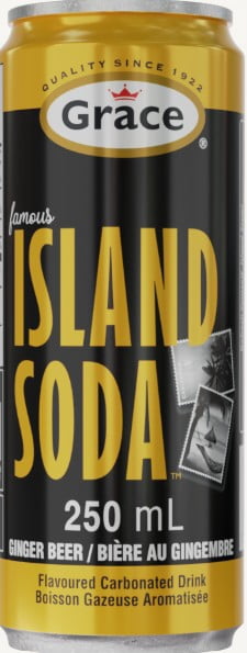 SODA CÉLÈBRE DES ÎLES GRACE CANETTE: BIÈRE AU GINGEMBRE
