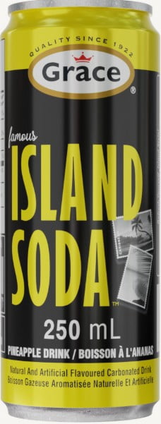 GRACE FAMOUS ISLAND SODA CANETTE : BOISSON À L'ANANAS