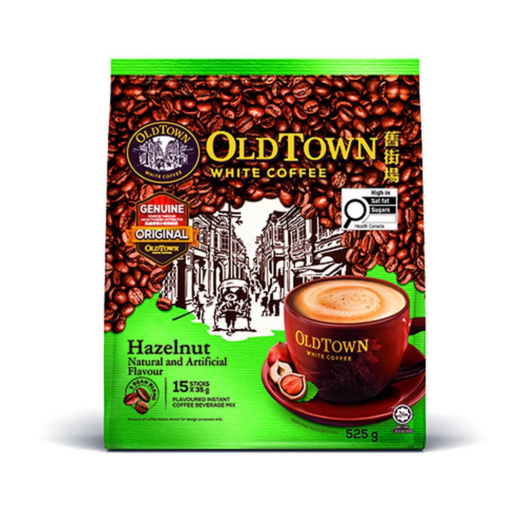 Café instantané Old Town White Coffee 3 en 1 à la noisette 474g