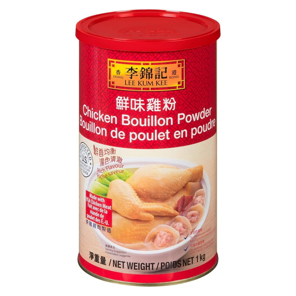Lee Kum Kee Bouillon de poulet en poudre, 1 kg, Sans allergènes