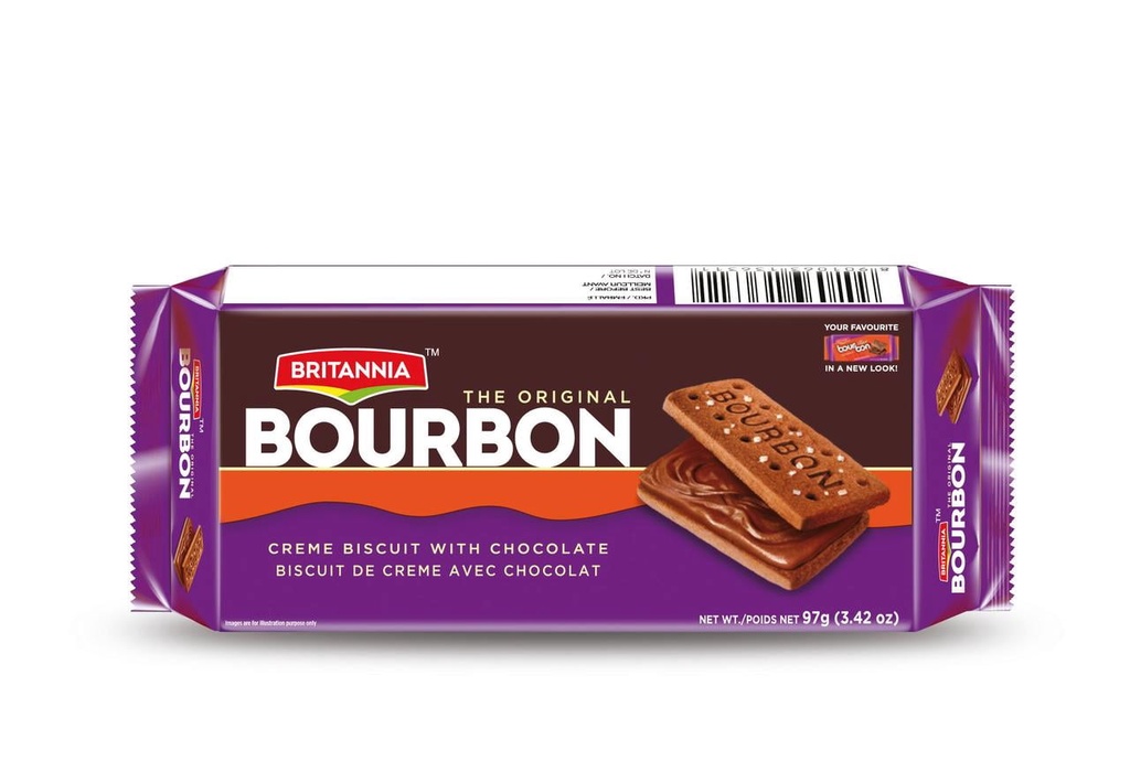 Britannia Bourbon Cream Treat Biscuits 97 G