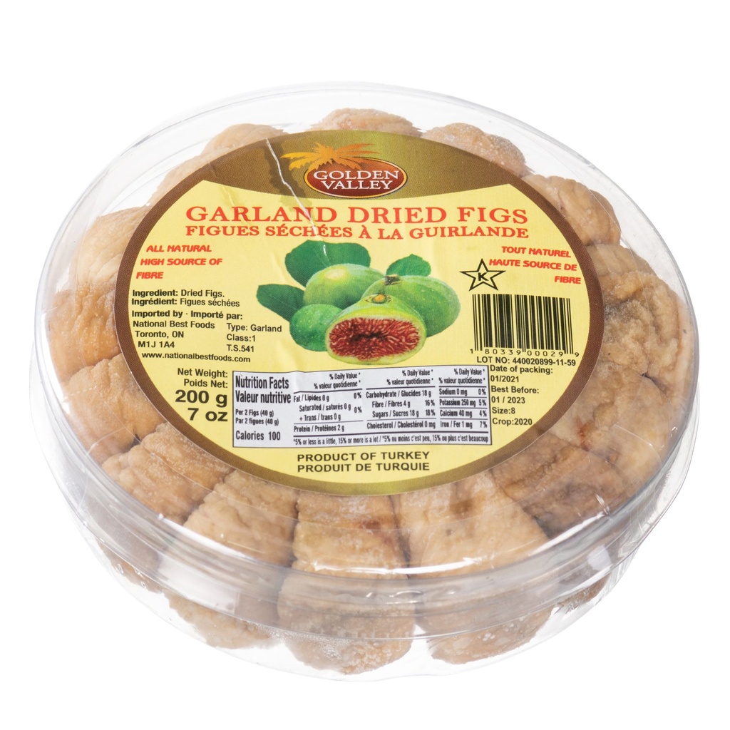 Golden Valley Natural Golden Valley guirlande de figues turques séchées 200g