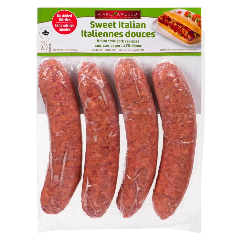 Marcangelo Sweet Italian Style Pork Sausages, 675 g