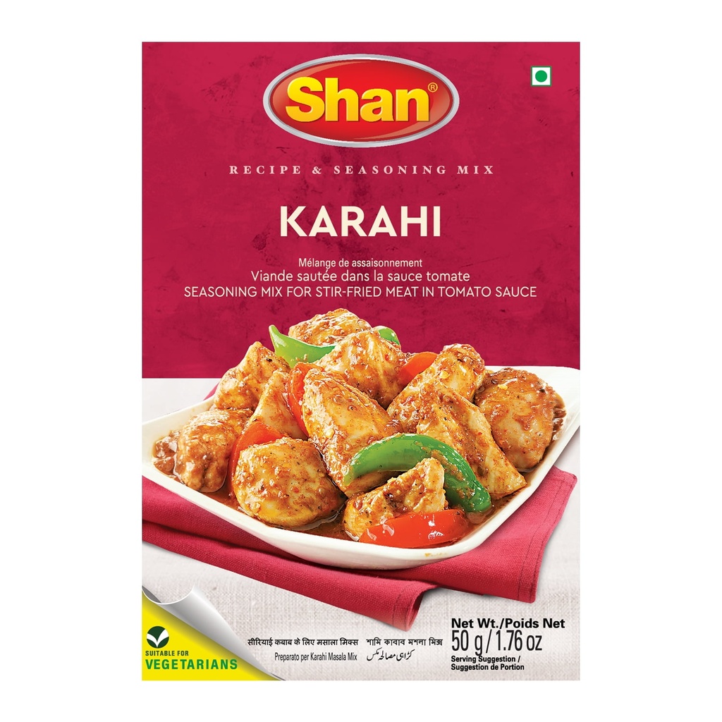 Recette et mélange d'assaisonnement Shan Karahi de Shan