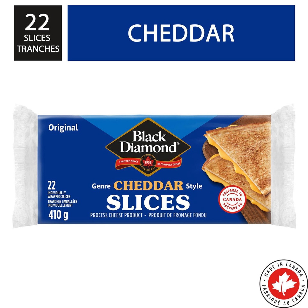 Black Diamond Tranches de fromage cheddar Original