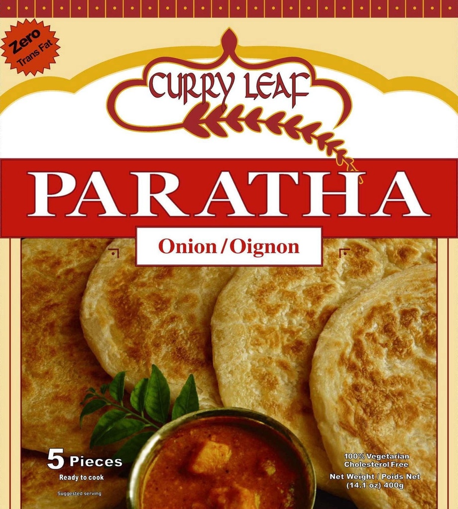 Curry Leaf Oignon Prêt à Cuire Paratha 400 g