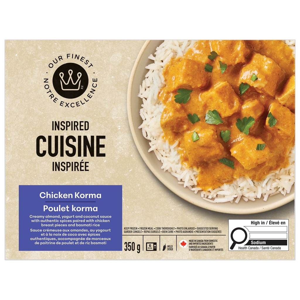 Poulet Korma Notre Excellence 350&nbsp;g