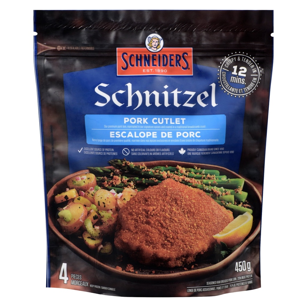 Escalopes de porc schnitzel surgelées Schneiders 450 g