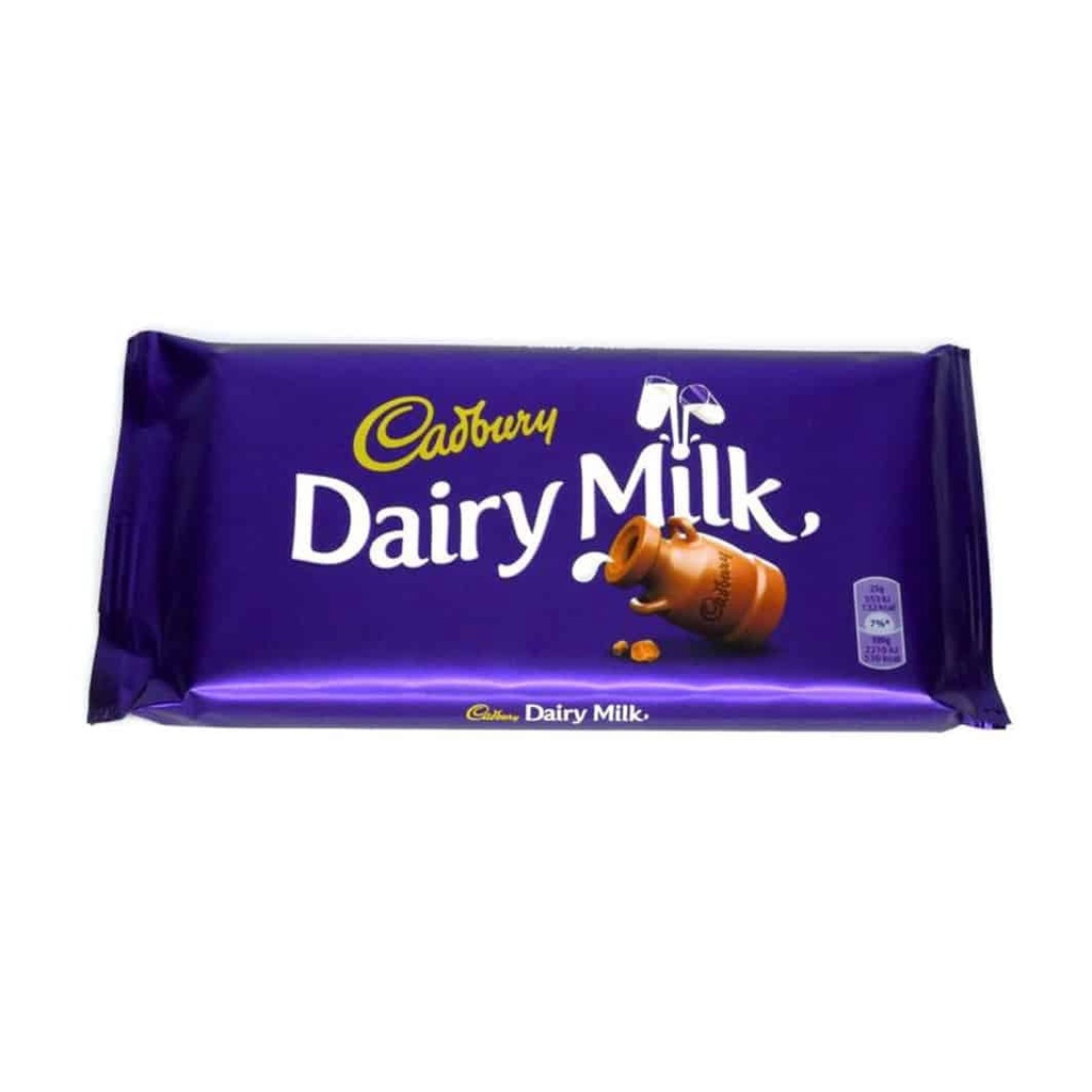 Cadbury Dairy Milk – Tablette de chocolat au lait 180 g