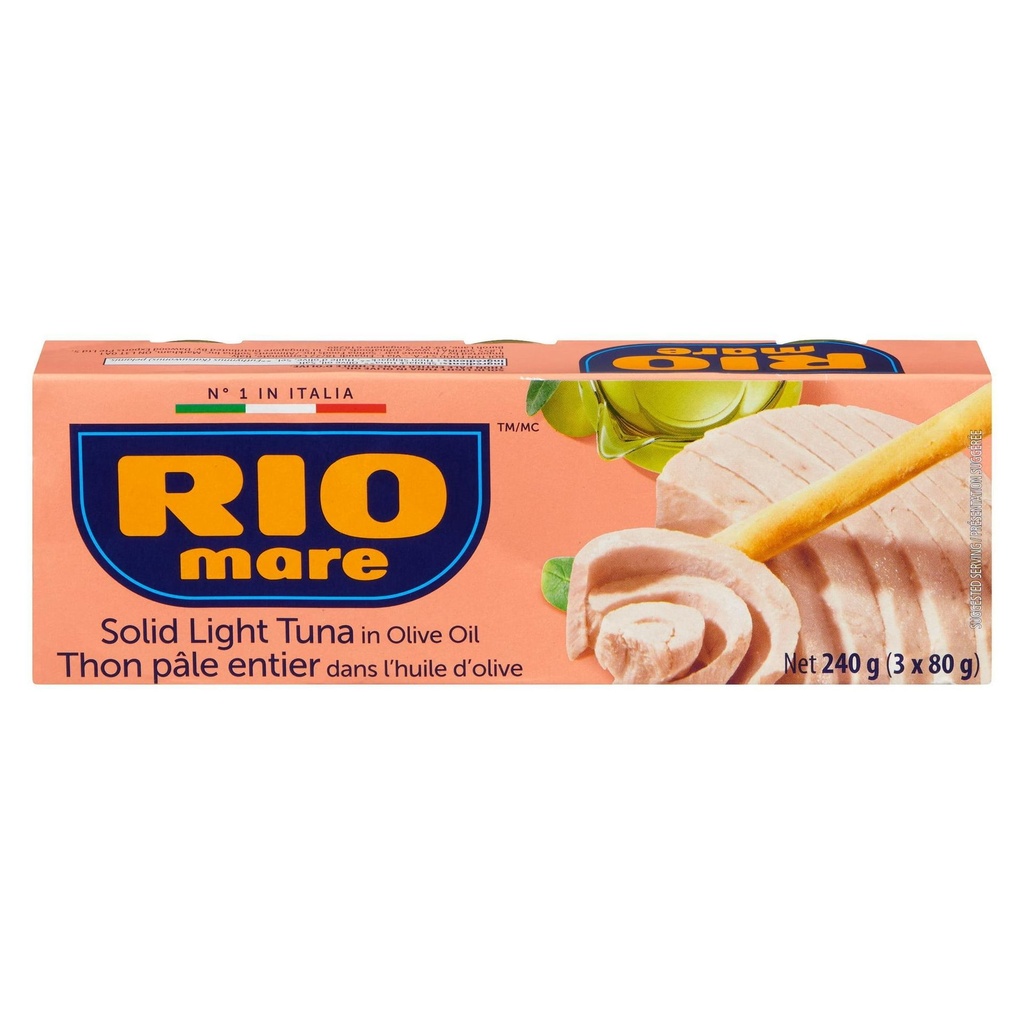 Rio Mare Thon Pâle Entier dans l'Huile d'Olive 3x65g