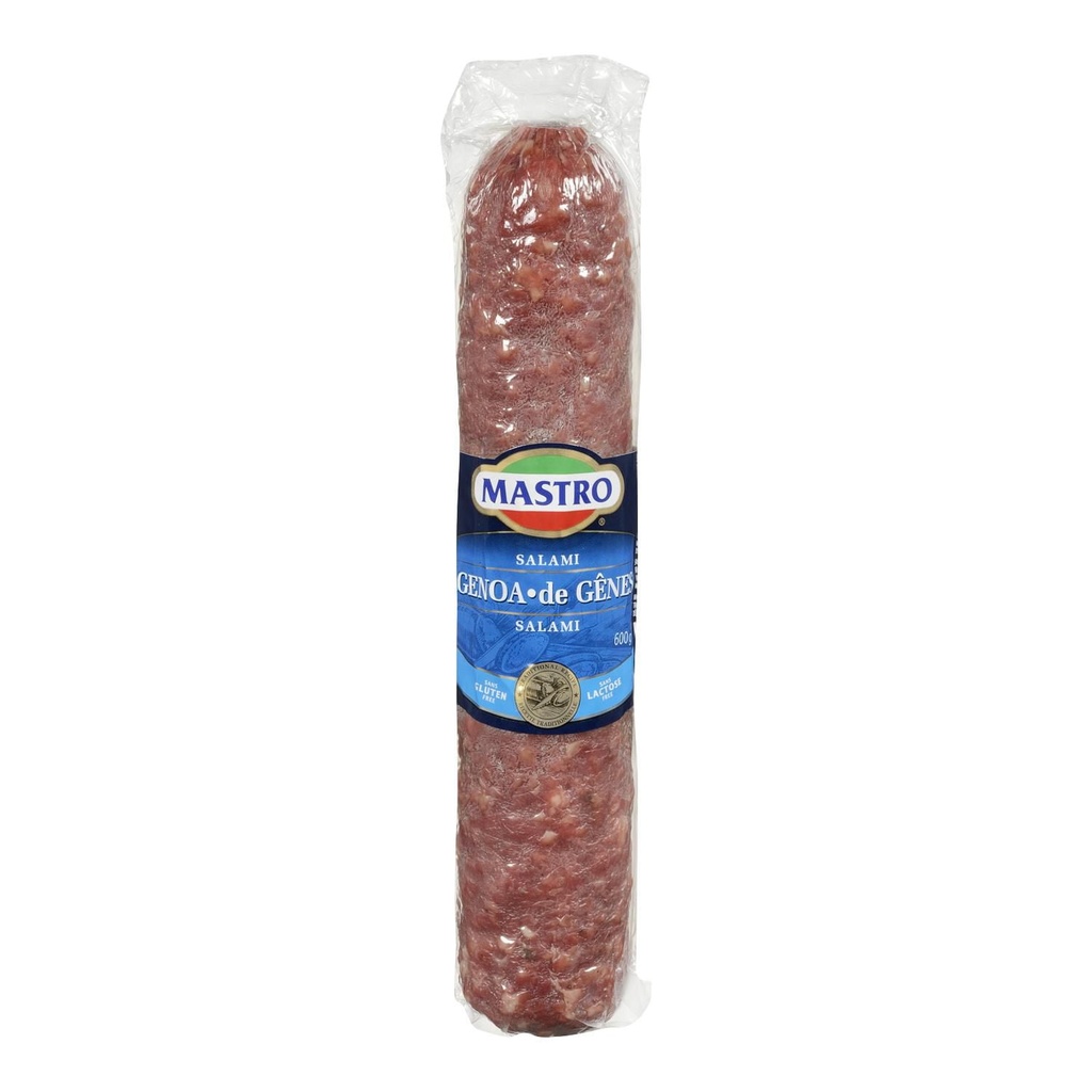 Pièce de salami de Gênes doux Mastro, salaisonné à sec 600g