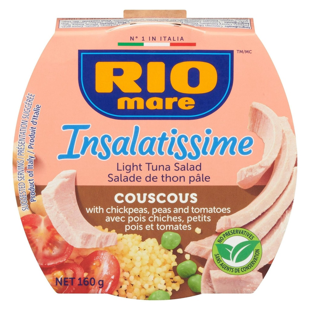 Rio Mare Insalatissime Salade de Couscous et de Thon Prête à Manger 1x160g