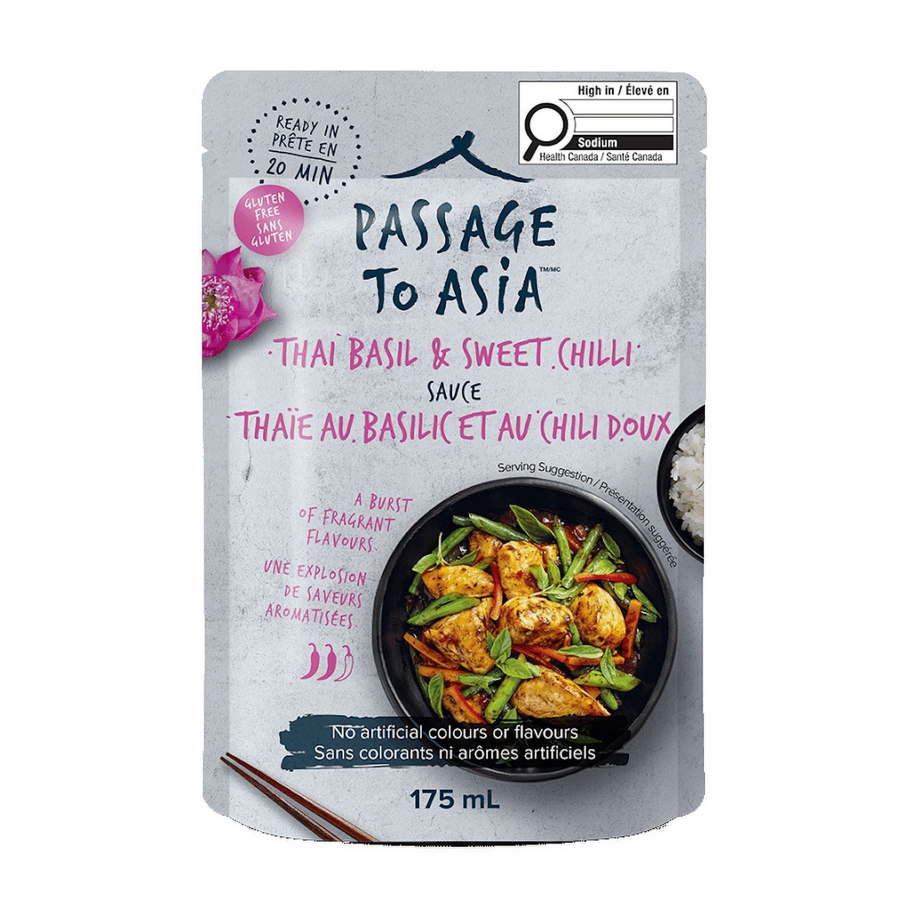 Passage Foods, Passage to Asia, Sauce Basilic Thaï et Piment Doux, 175 ml