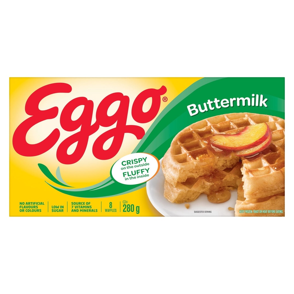 Gaufres EGGO* au babeurre, 280g (8 gaufres) Eggo au babeurre 280g