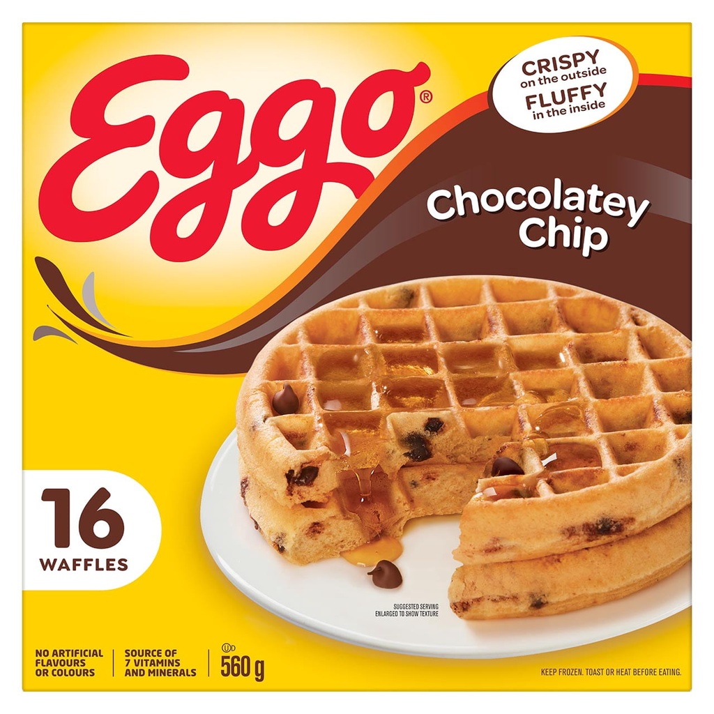 Gaufres EGGO* Brisures chocolatées, 560g (16 gaufres) 560 g, 16 gaufres