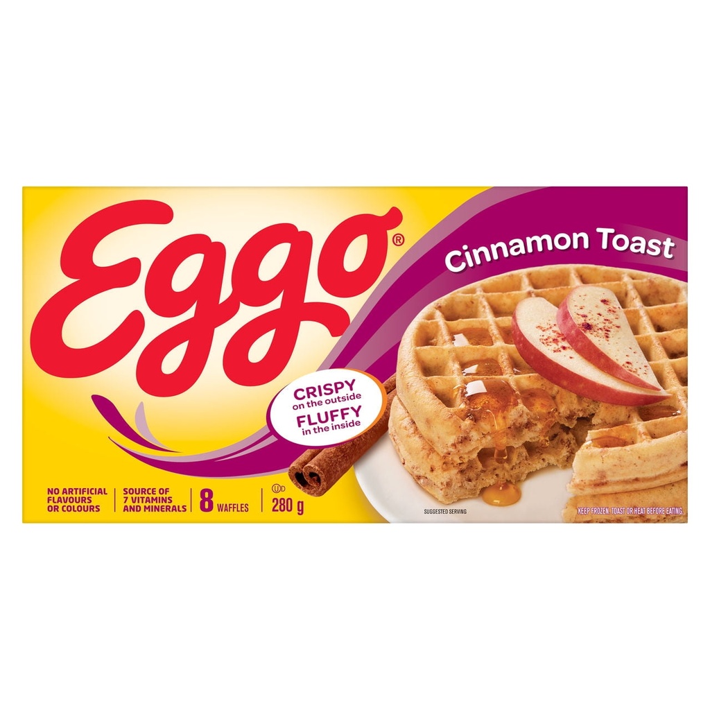 Gaufres EGGO* à la cannelle sucrée, 280g (8 gaufres) 280 g, 8 gaufres