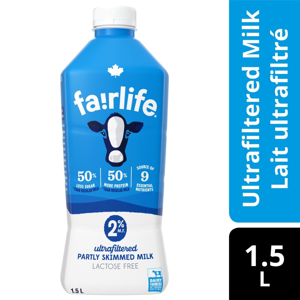 Fairlife Lait 2 % Partiellement Écrémé Bouteille, 1.5 Litres