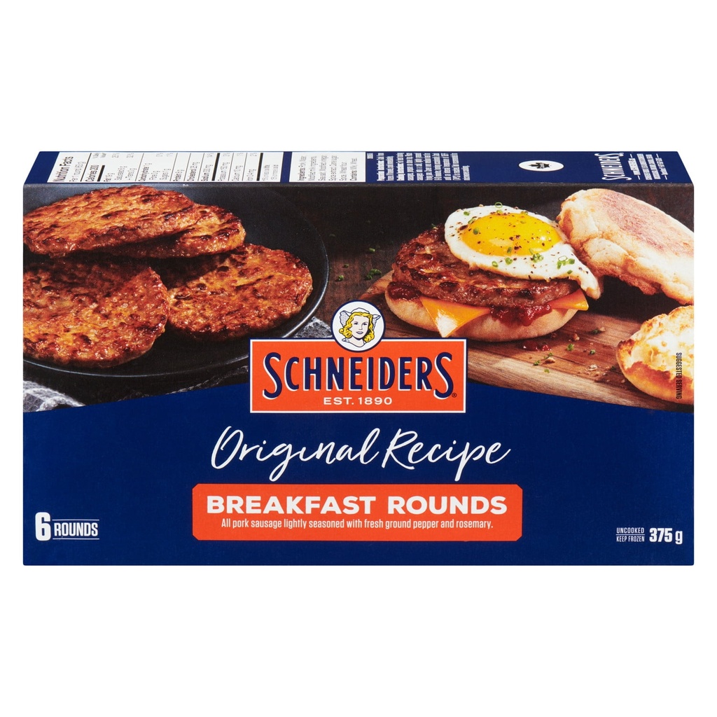 Schneider‘s Rondines de saucisse à déjeuner, recette originale Schneiders 375 gms