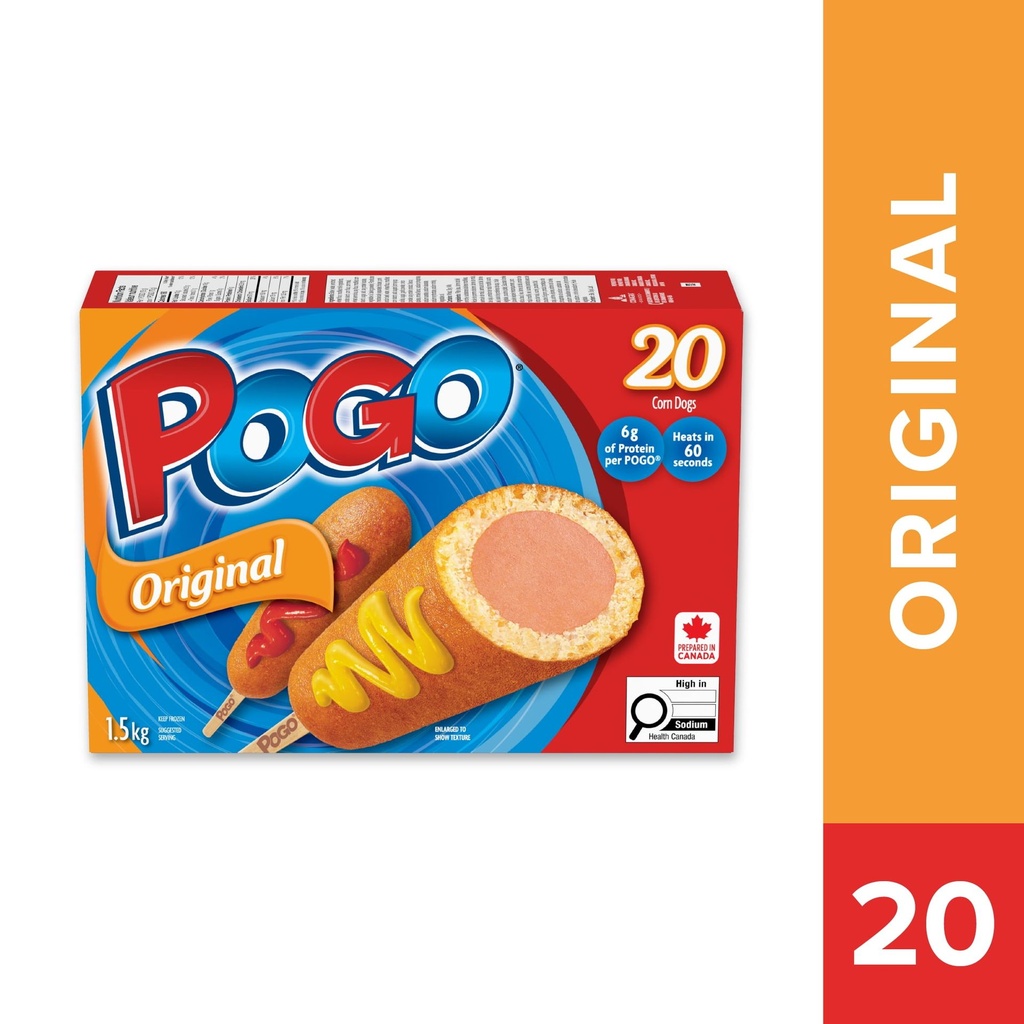 POGO® Saucisses sur Bâtonnet Originales, 1.5 Kilogrammes, Préparés au Canada 1.5 kg