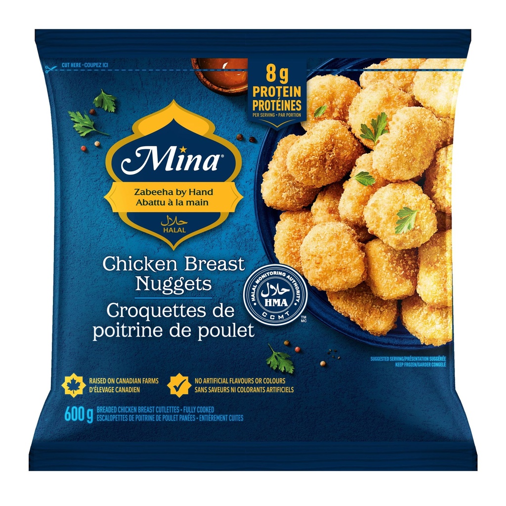 Mina Croquettes de poitrine de poulet halal 600 g